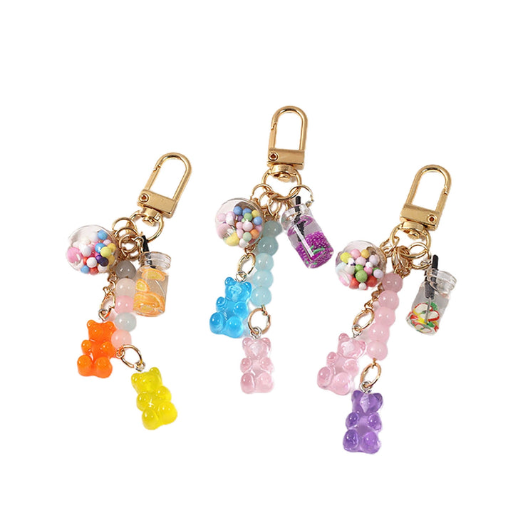 Key Ring Beads Brightly Colored Delicate Texture Candy Color INS Cartoon Gummy Bear Bag Pendant Jewelry Gift Image 10