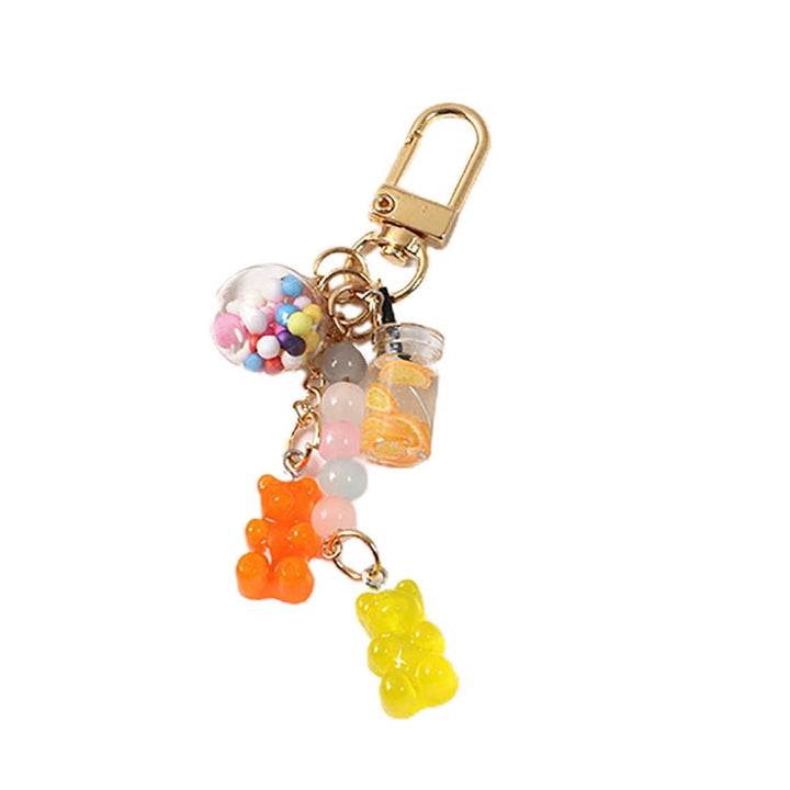 Key Ring Beads Brightly Colored Delicate Texture Candy Color INS Cartoon Gummy Bear Bag Pendant Jewelry Gift Image 12