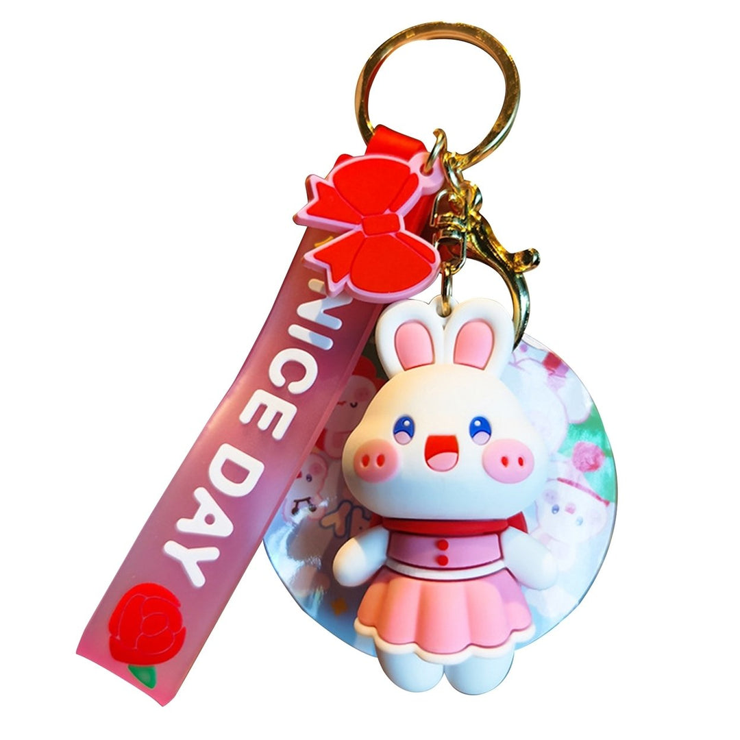 Rabbit Key Chain Multi-purpose Ring Backpack Jewelry Image 1