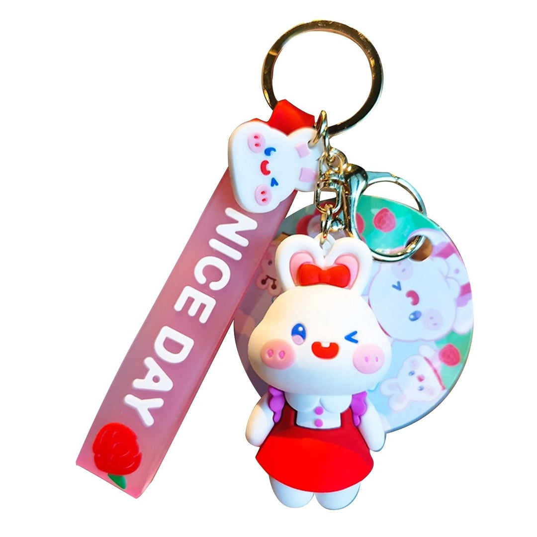 Rabbit Key Chain Multi-purpose Ring Backpack Jewelry Image 1