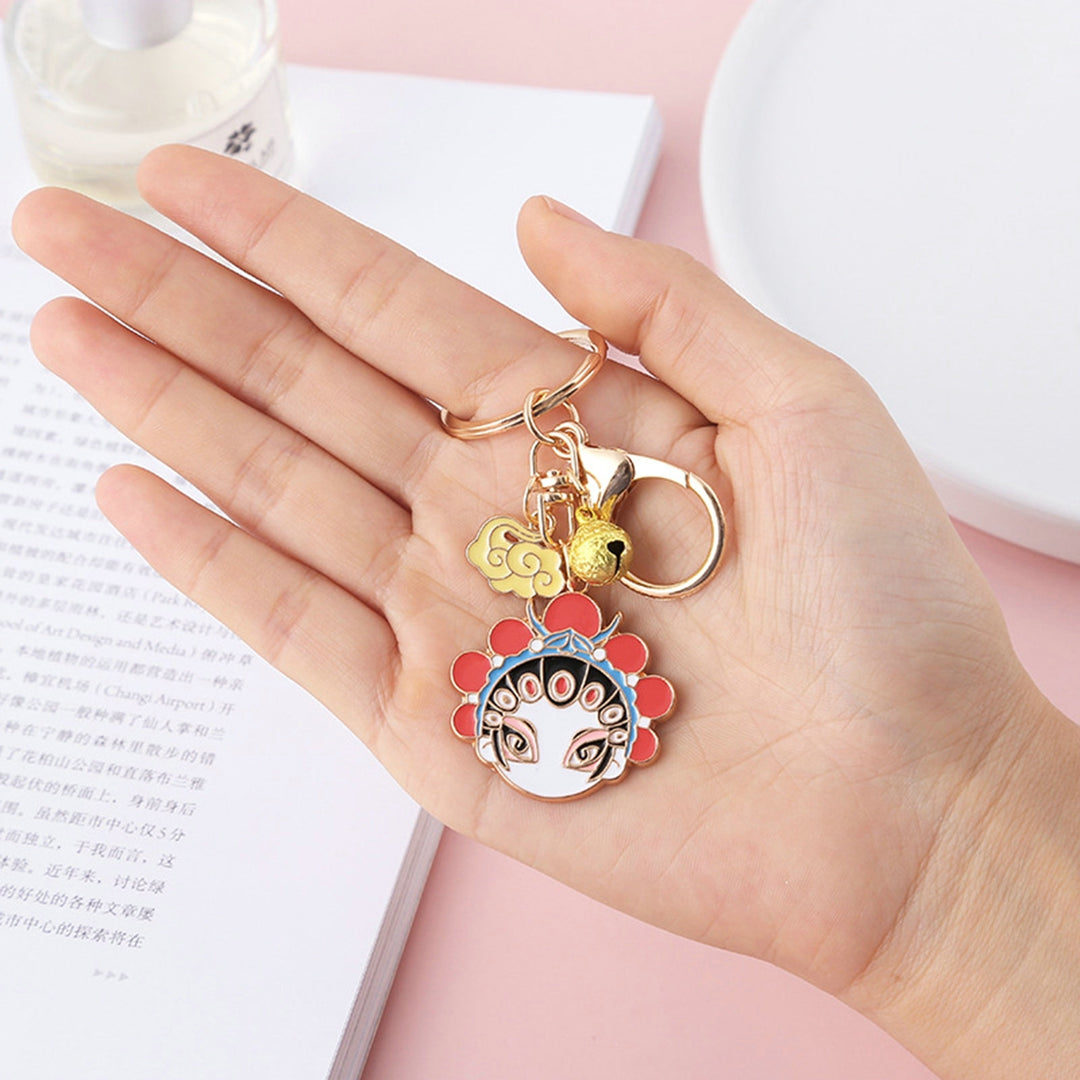 Auspicious Clouds Bell Enamel Key Chain Chinese Style Peking Opera Key Ring Backpack Ornament Image 8