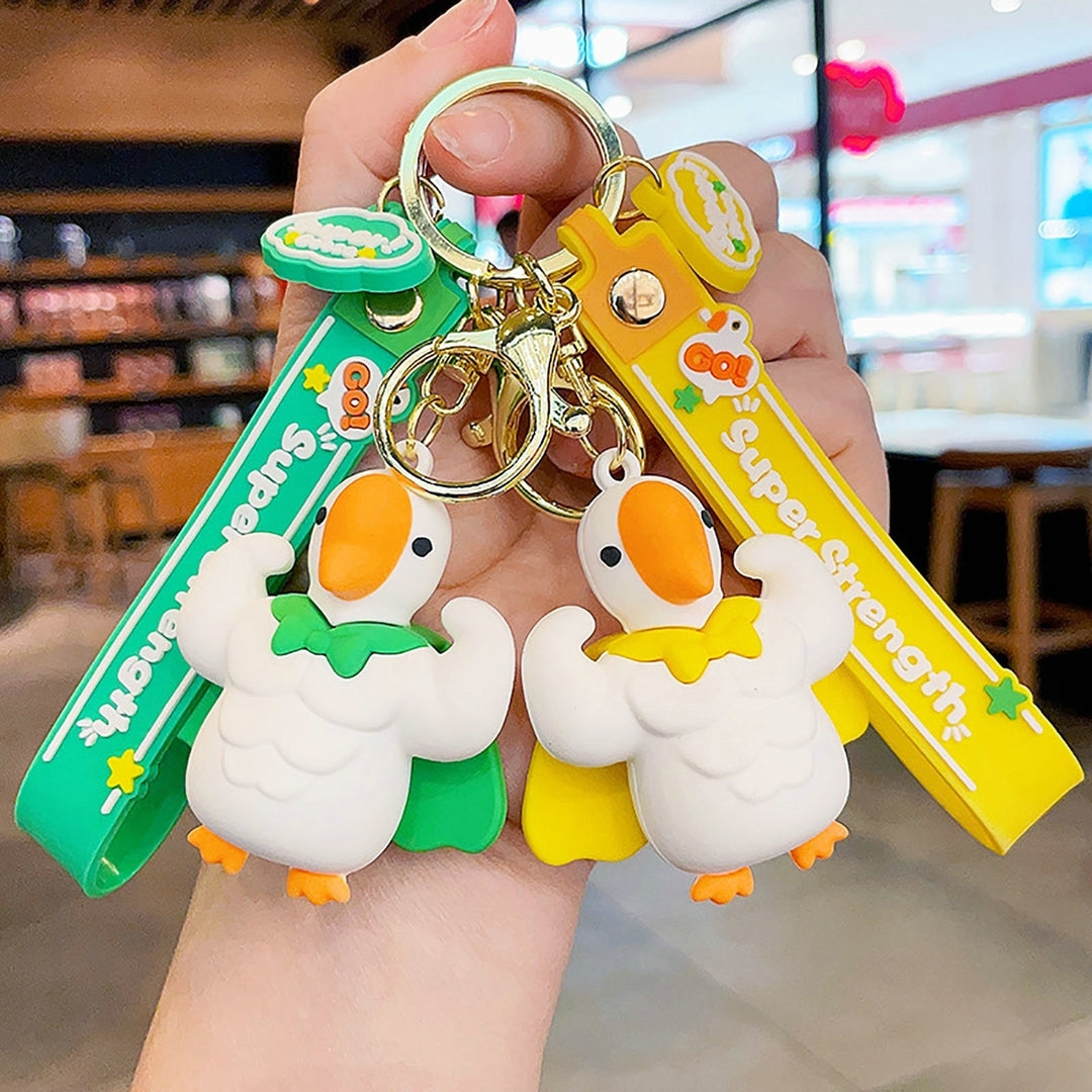 Goose Keychain 3D Doll Letter Strap DIY Gift Animal Mighty Goose Car Key Ring Pendant Backpack Ornament Image 10