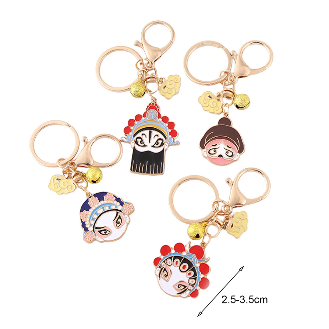Auspicious Clouds Bell Enamel Key Chain Chinese Style Peking Opera Key Ring Backpack Ornament Image 9