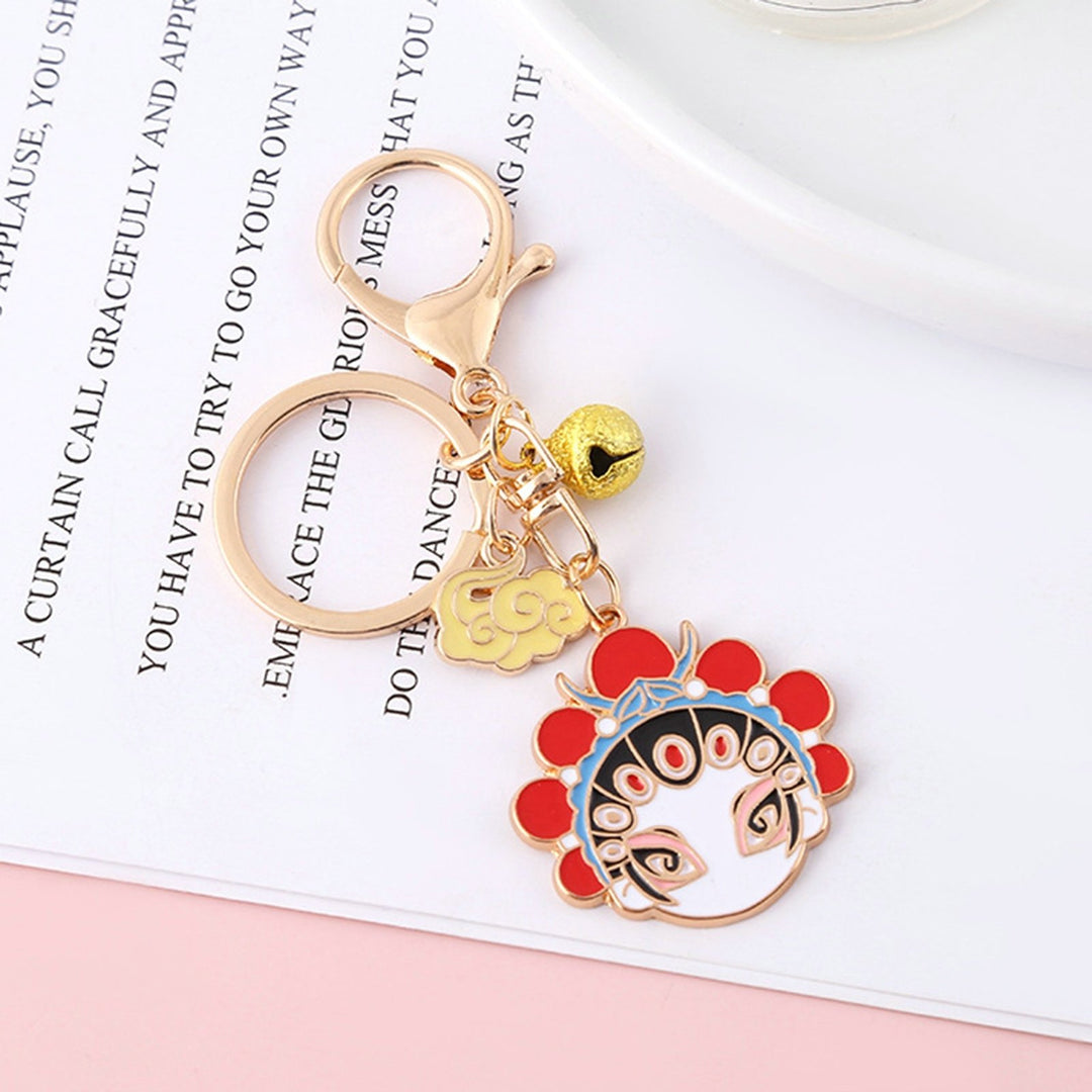 Auspicious Clouds Bell Enamel Key Chain Chinese Style Peking Opera Key Ring Backpack Ornament Image 11