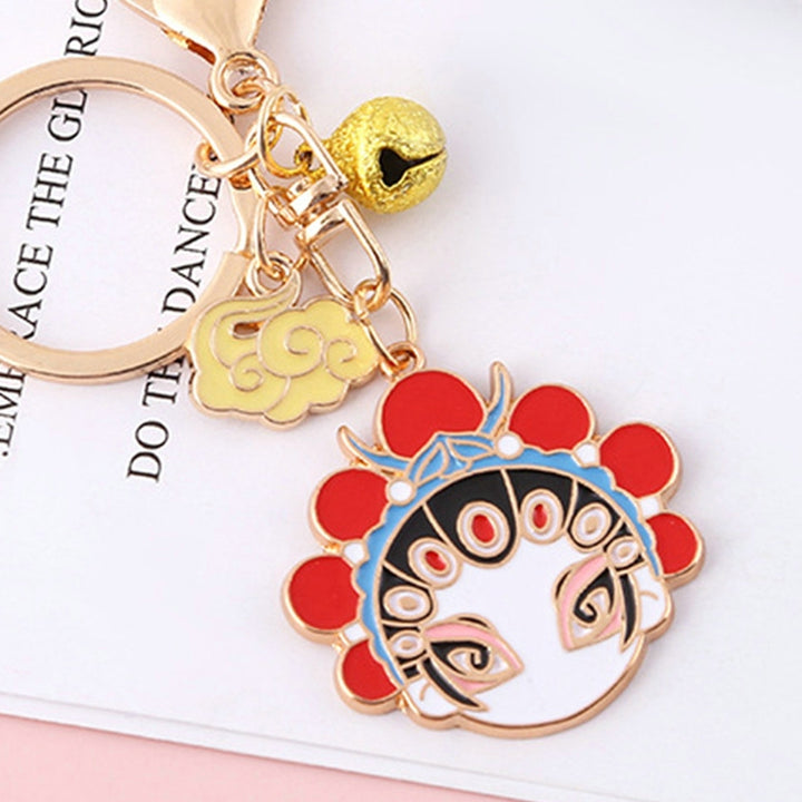 Auspicious Clouds Bell Enamel Key Chain Chinese Style Peking Opera Key Ring Backpack Ornament Image 12
