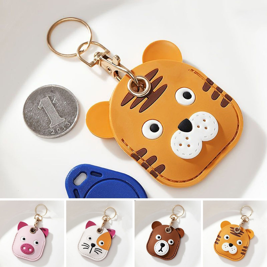 Animal Keychain Multifunctional Cute Tiger Access Card Sleeve Anti-lost Car Key Ring Pendant Backpack Ornament Image 1