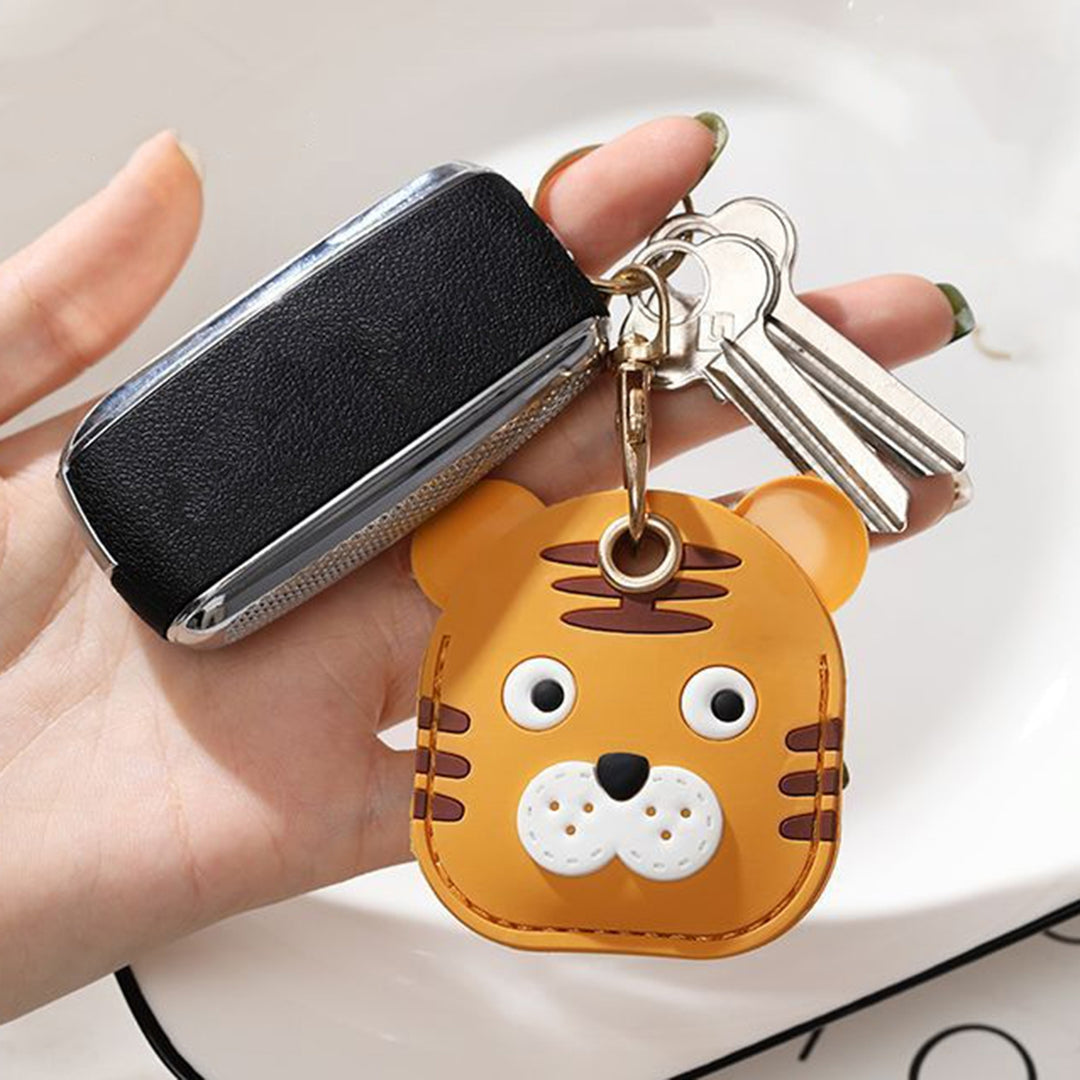 Animal Keychain Multifunctional Cute Tiger Access Card Sleeve Anti-lost Car Key Ring Pendant Backpack Ornament Image 8