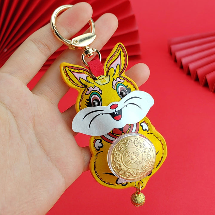 Key Ring Cartoon Shape Hanging Design Vivid Color Multifunctional Unfading Decorate Accessory Rabbit Animal Car Key Image 3