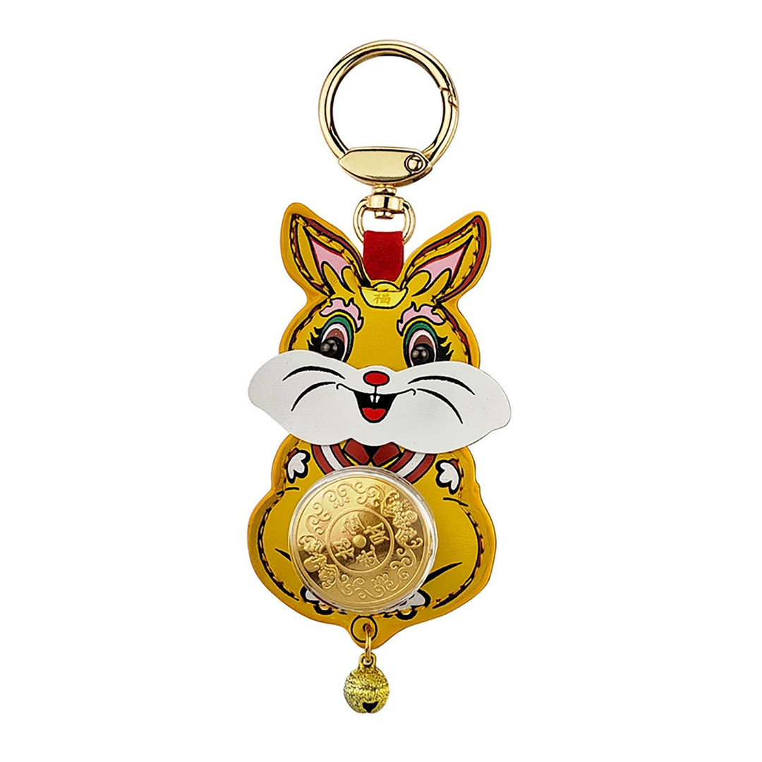 Key Ring Cartoon Shape Hanging Design Vivid Color Multifunctional Unfading Decorate Accessory Rabbit Animal Car Key Image 4