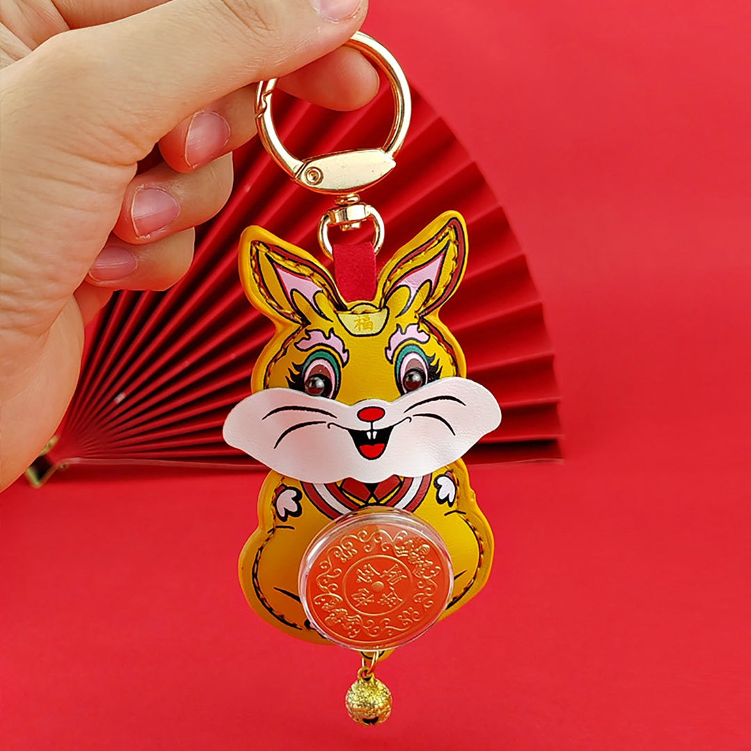 Key Ring Cartoon Shape Hanging Design Vivid Color Multifunctional Unfading Decorate Accessory Rabbit Animal Car Key Image 7