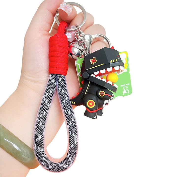 Key Chain Braided Hand Dinosaur Keychain Car Accessory Image 1