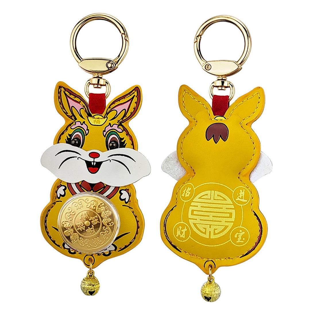 Key Ring Cartoon Shape Hanging Design Vivid Color Multifunctional Unfading Decorate Accessory Rabbit Animal Car Key Image 12