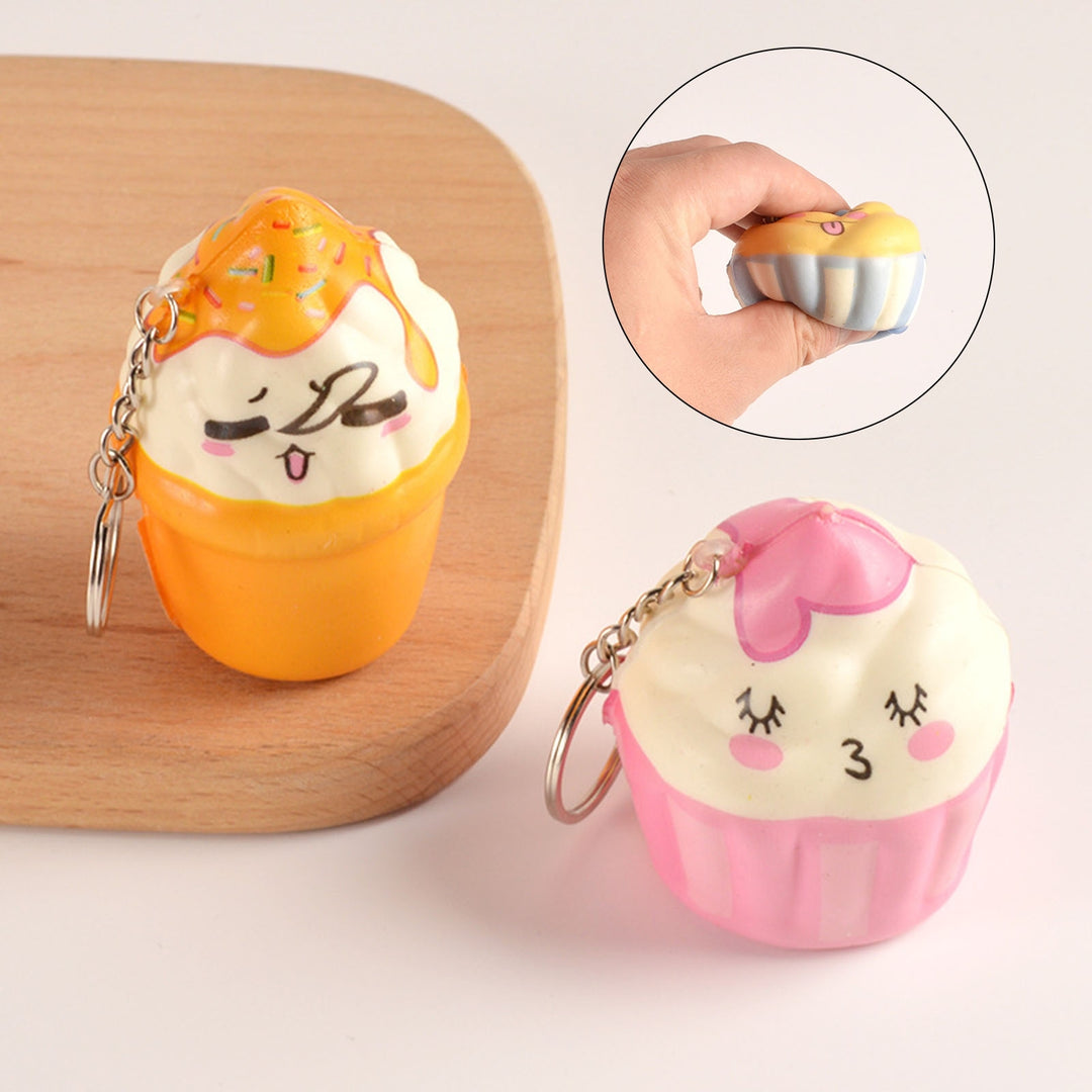 Food Squeeze Toy Keychain Slow Ring Kids Adults Gift Image 4