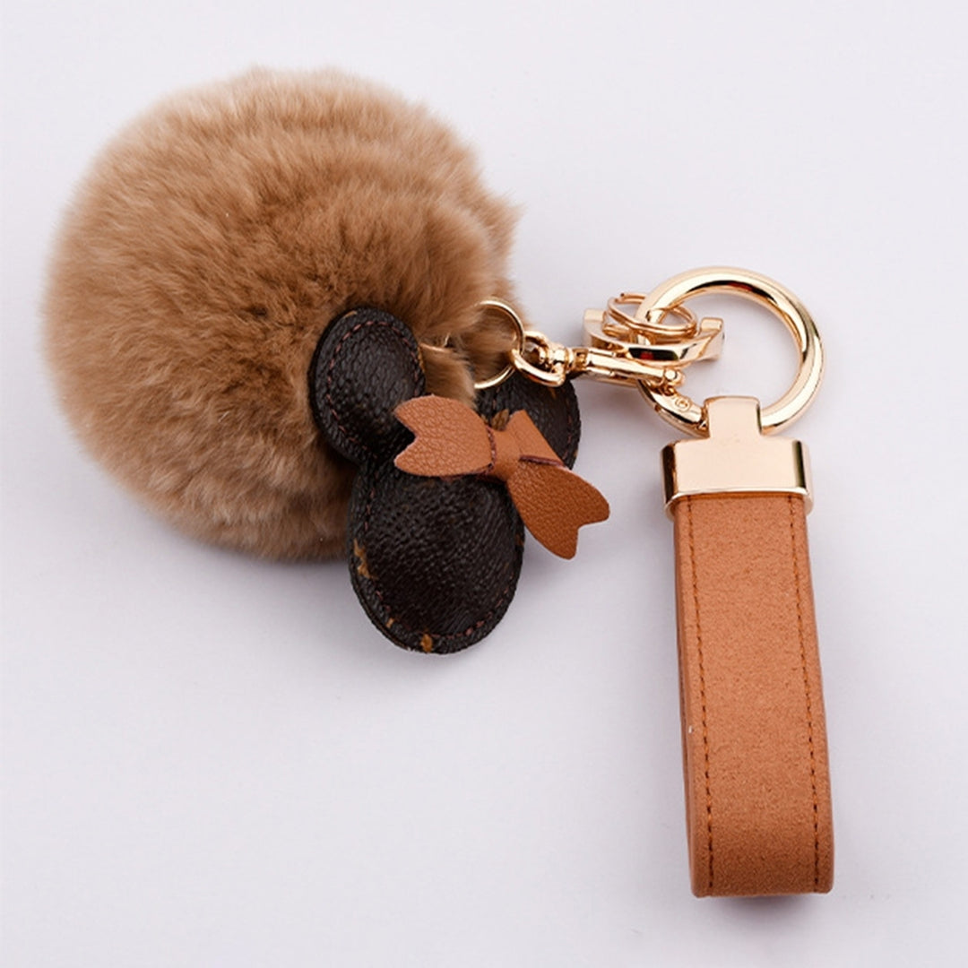 Faux Leather Car Key Chain Luxury Wristlet Strap Men Women Anti-lost Portable Backpack Ornament Faux Leather Key Ring Image 12