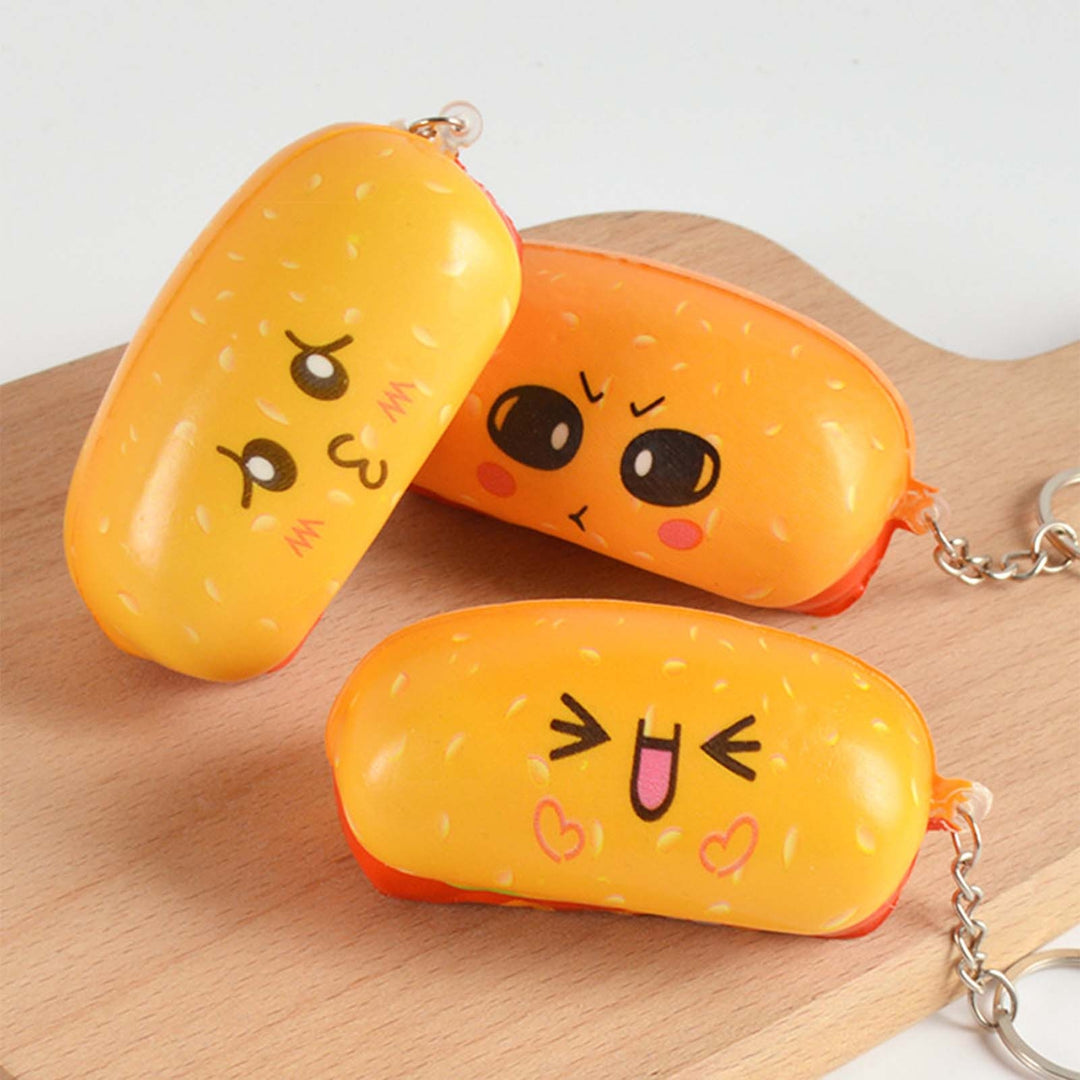 Food Squeeze Toy Keychain Slow Ring Kids Adults Gift Image 9