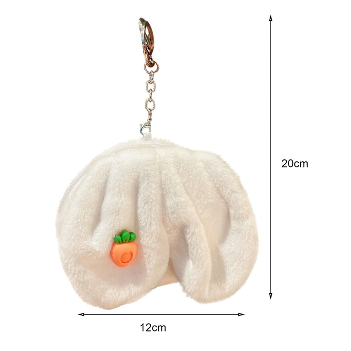 Coins Purse Keychain Soft Plush Zipper Hanging Ring Buckle Mini Gift Portable Cartoon Fruit Change Bag Key Ring Backpack Image 9