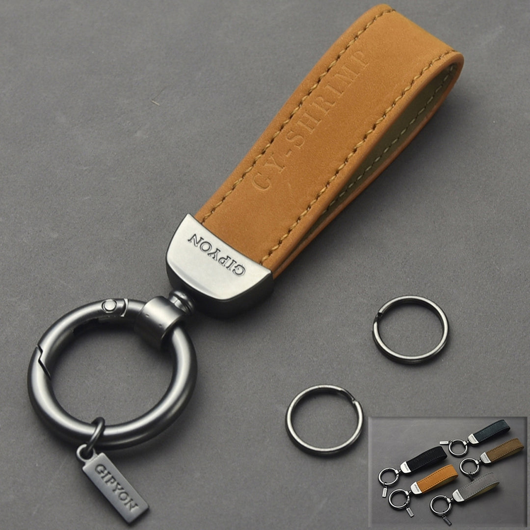 Key Chain Minimalist Rust-resistant Anti-Lost Multi-purpose Faux Leather Car Keychain Handbag Accessory Image 1