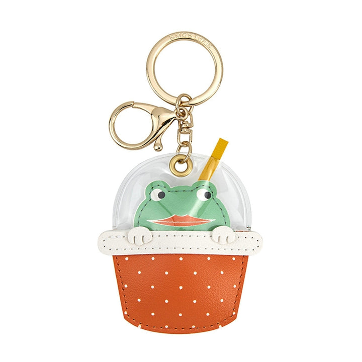 Key Chain Lovely Cartoon Vivid Ring Key Portable Faux Leather Milk Tea Cup Keyring Backpack Supplies Image 2