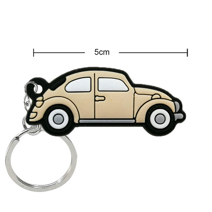 2Pcs Key Rings Cartoon Car Shape Vivid Color Hanging Delicate Craft Decorate Unfading PVC Key Ring Pendants Car Pendant Image 12