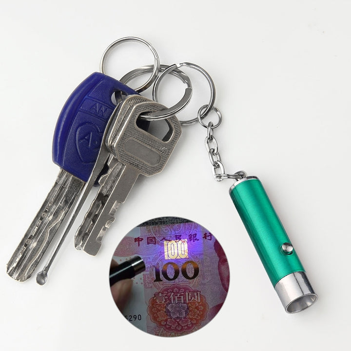 UV Flashlight Keychain Mini Key Ring Backpack Supplies Image 10
