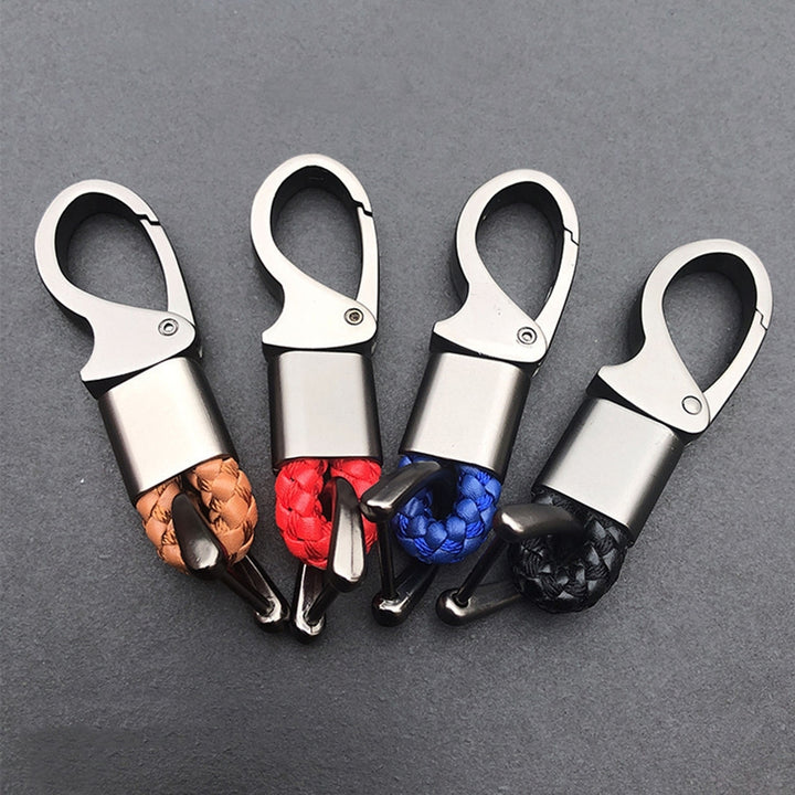 Faux Leather Braided Woven Rope Keychain DIY Bag Pendant Key Chain Holder Key Car Trinket Keyring for Men Women Gift Image 8