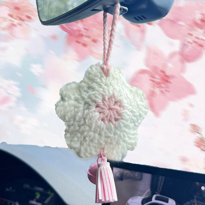 Car Hanging Pink White Ornament Auto Accessories Image 4