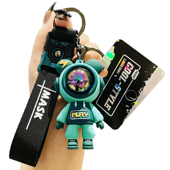 Key Chain Eye-catching Cartoon Fade-resistant Multiple Use Unfading Bag Decor Easy-carrying Cute Astronaut Bear Doll Image 4
