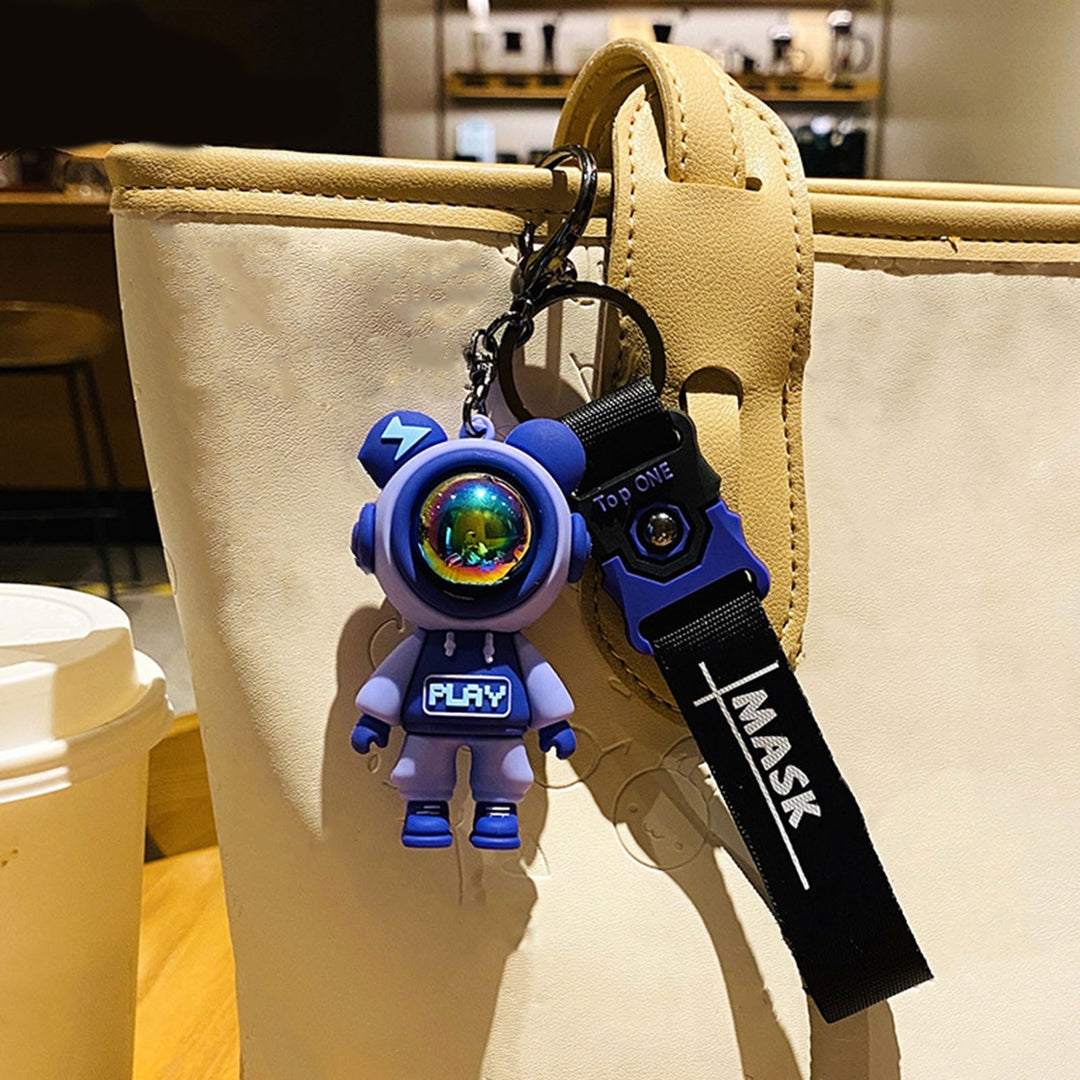 Key Chain Eye-catching Cartoon Fade-resistant Multiple Use Unfading Bag Decor Easy-carrying Cute Astronaut Bear Doll Image 6