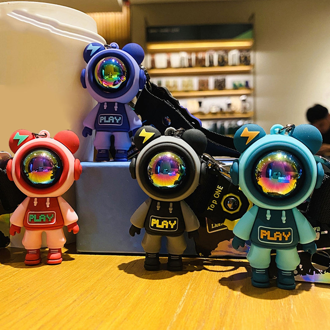 Key Chain Eye-catching Cartoon Fade-resistant Multiple Use Unfading Bag Decor Easy-carrying Cute Astronaut Bear Doll Image 8