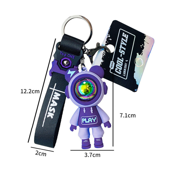 Key Chain Eye-catching Cartoon Fade-resistant Multiple Use Unfading Bag Decor Easy-carrying Cute Astronaut Bear Doll Image 9