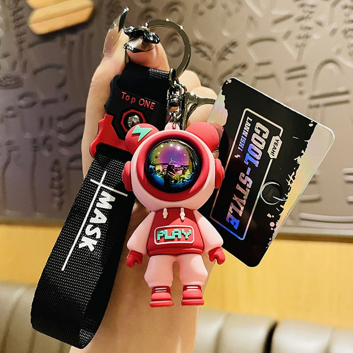 Key Chain Eye-catching Cartoon Fade-resistant Multiple Use Unfading Bag Decor Easy-carrying Cute Astronaut Bear Doll Image 12