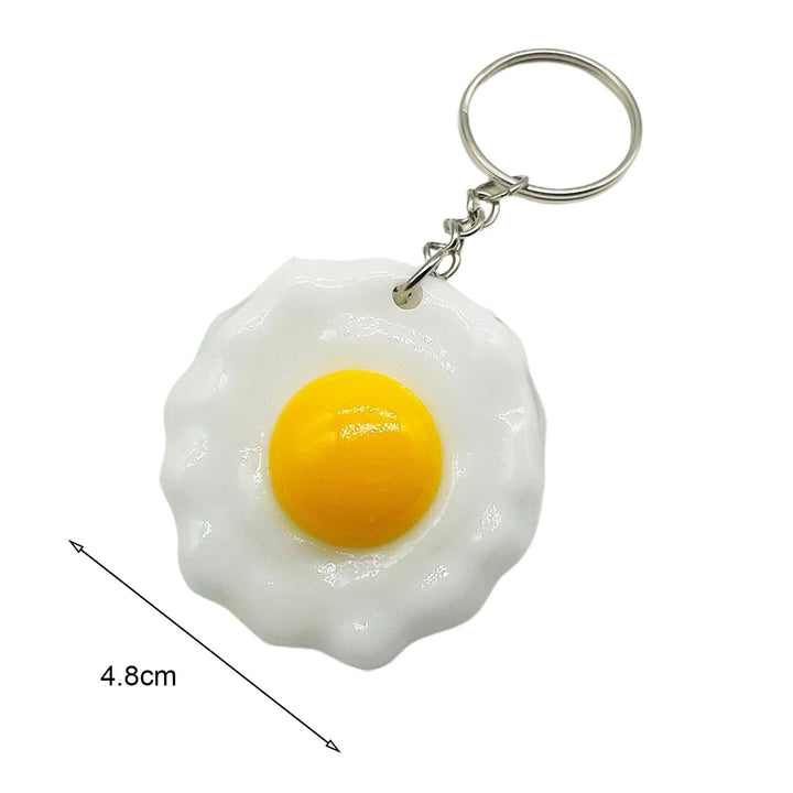 Fried Egg Keychain Simulated Men Women Unisex Portable Solid Resin DIY Craft Backpack Ornament Egg Sheet Ring Pendant Image 7