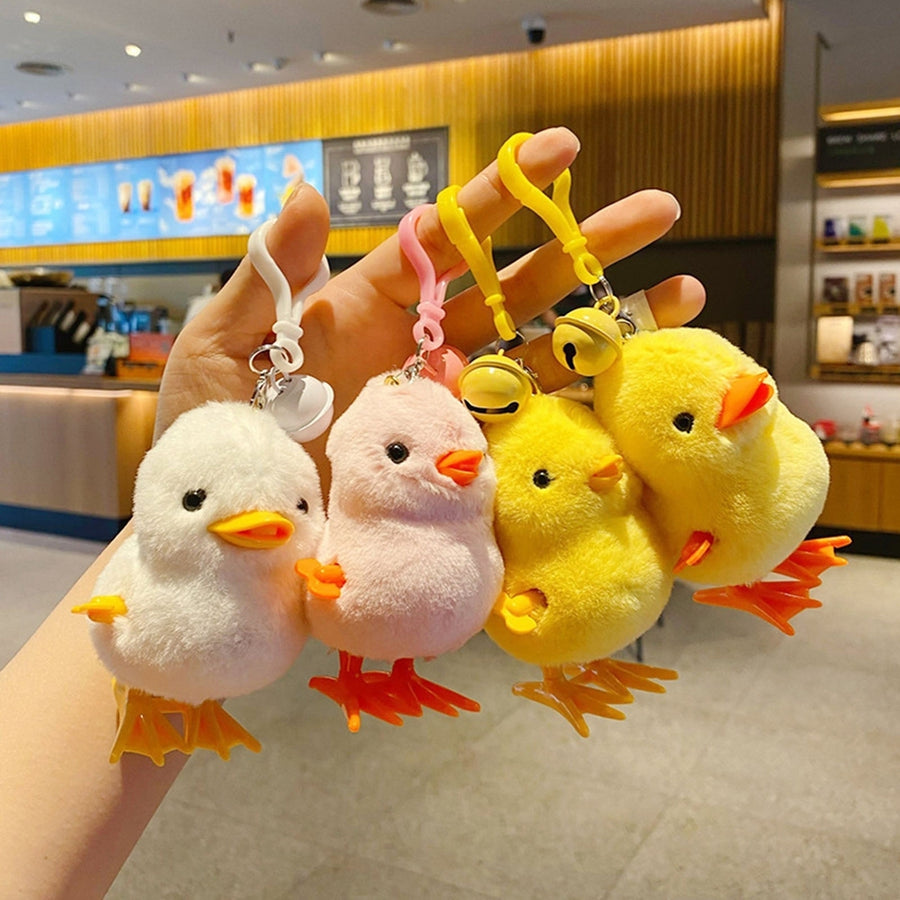 Kawaii Plush Keychain Chick Duck Doll Bag Pendant Cute Stuffed Toy Backpacks Pendant Childrens Birthday Christmas Gift Image 1