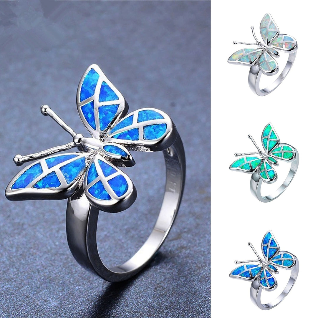 Decorative Good-Looking Women Ring Gift Elegant Rhinestone Butterflies Ring Jewelry Accessaries Image 1