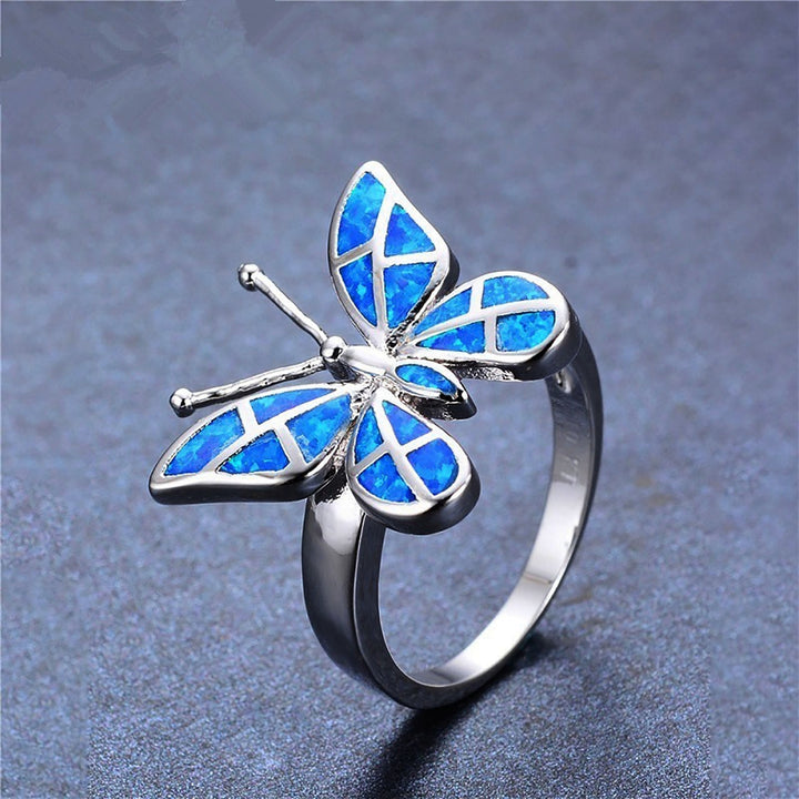 Decorative Good-Looking Women Ring Gift Elegant Rhinestone Butterflies Ring Jewelry Accessaries Image 2