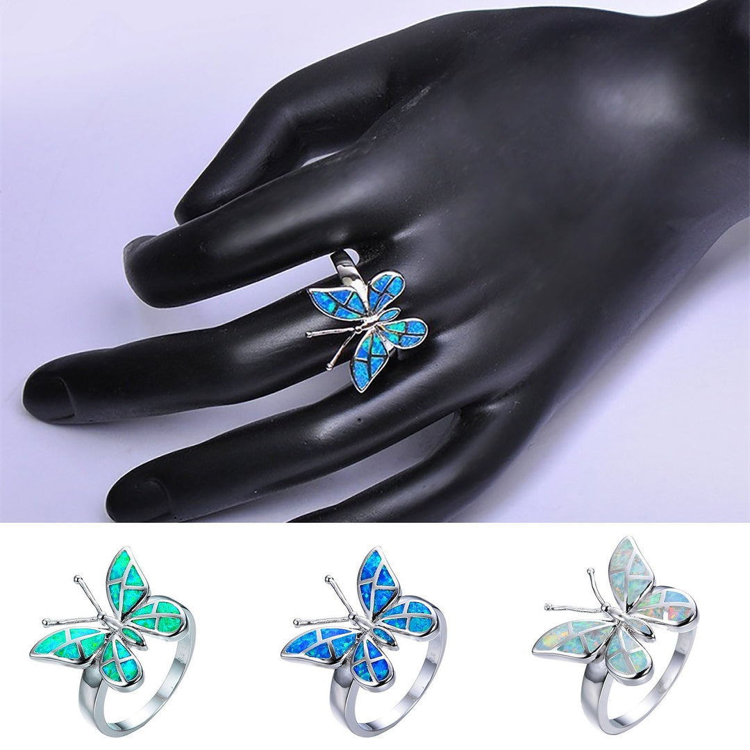 Decorative Good-Looking Women Ring Gift Elegant Rhinestone Butterflies Ring Jewelry Accessaries Image 4