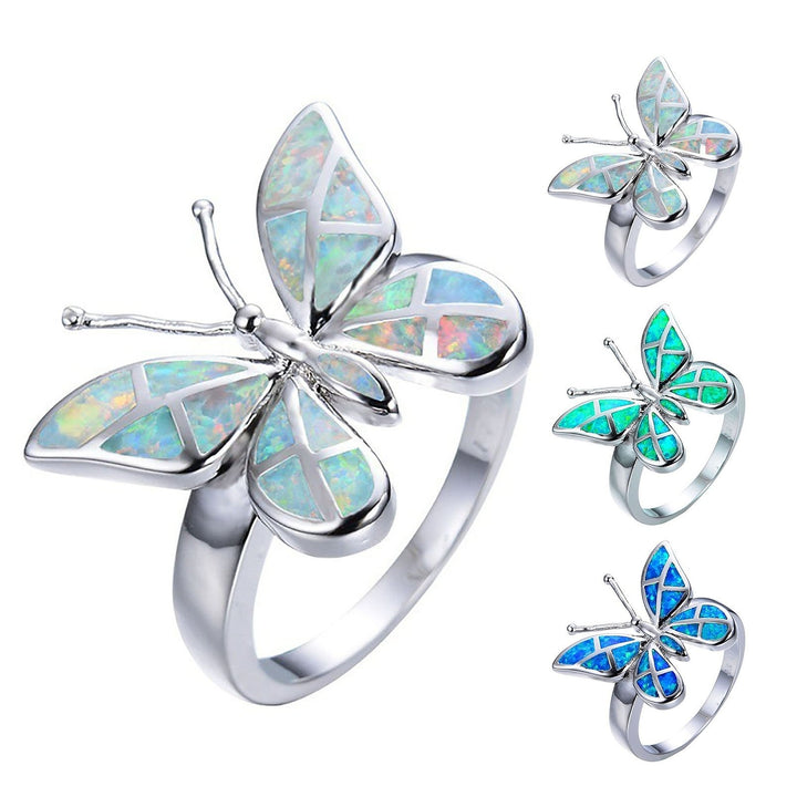 Decorative Good-Looking Women Ring Gift Elegant Rhinestone Butterflies Ring Jewelry Accessaries Image 7