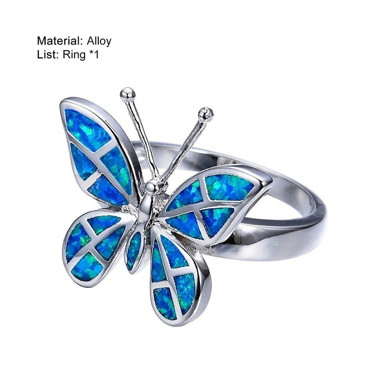 Decorative Good-Looking Women Ring Gift Elegant Rhinestone Butterflies Ring Jewelry Accessaries Image 12