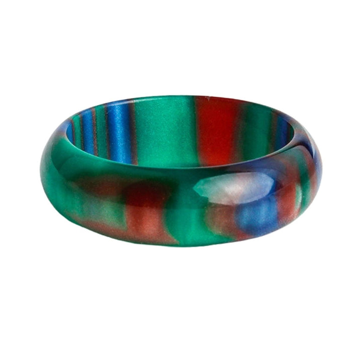 Wide Smooth Resin Lady Ring Colorful Cloud Thick Ring Jewelry Accessory Image 6