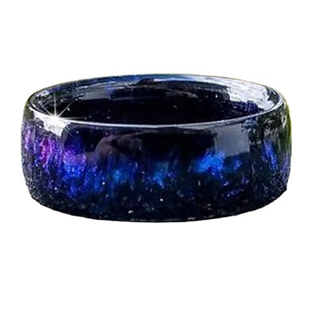 Women Ring Colorful Acrylic Resin Eye-catching Romantic Sky Women Circlet for Club Image 4