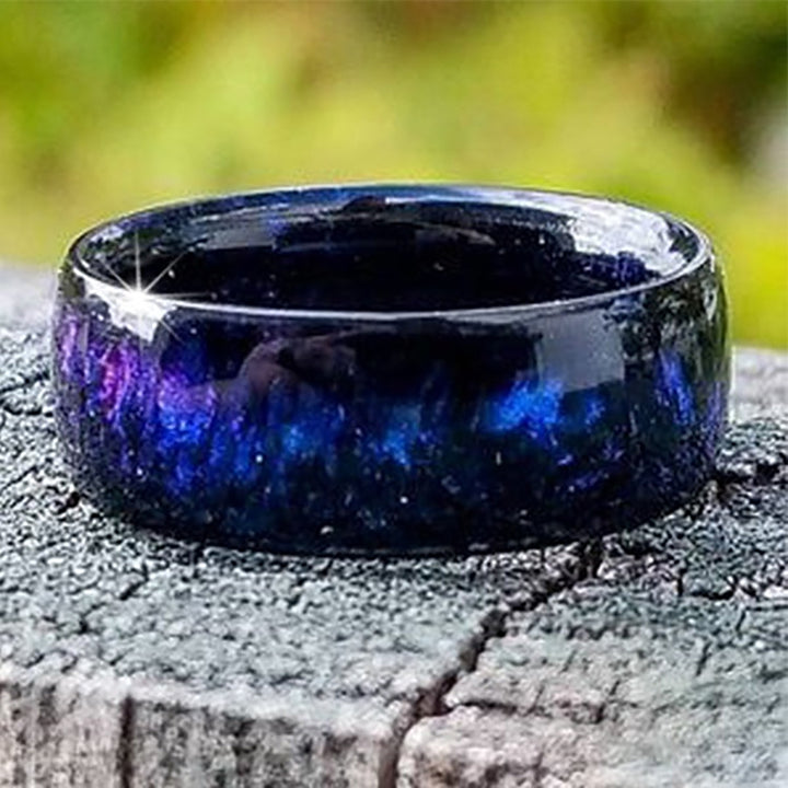 Women Ring Colorful Acrylic Resin Eye-catching Romantic Sky Women Circlet for Club Image 8