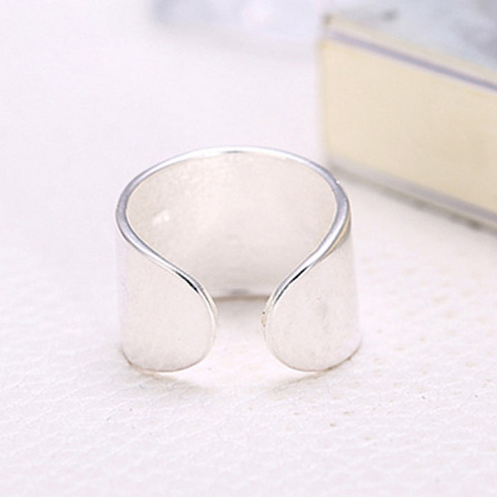 Copper Ring Artistic Decorative Wide Edge Open Ring for Daily Wear Image 4