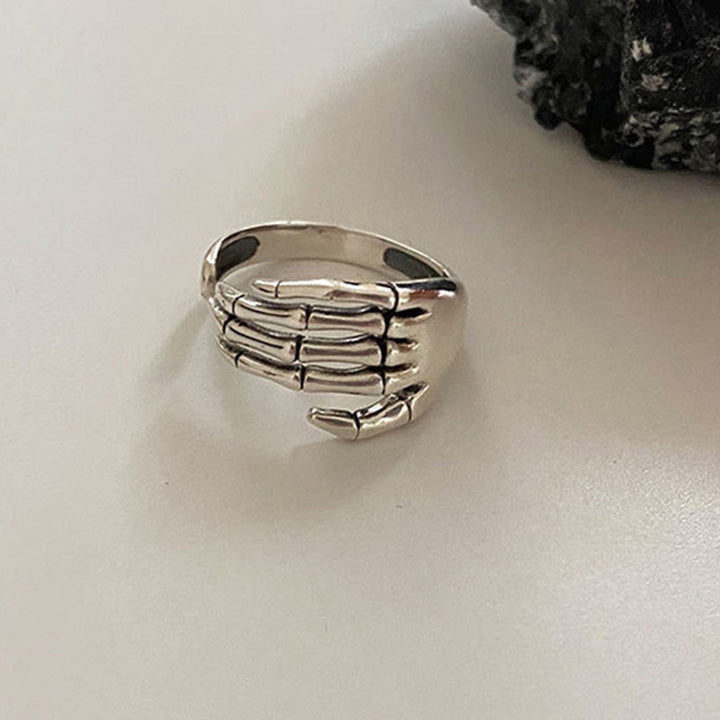 Women Ring Bone Hand Opening Resizable Retro Jewelry Adjustable Finger Ring for Halloween Image 3