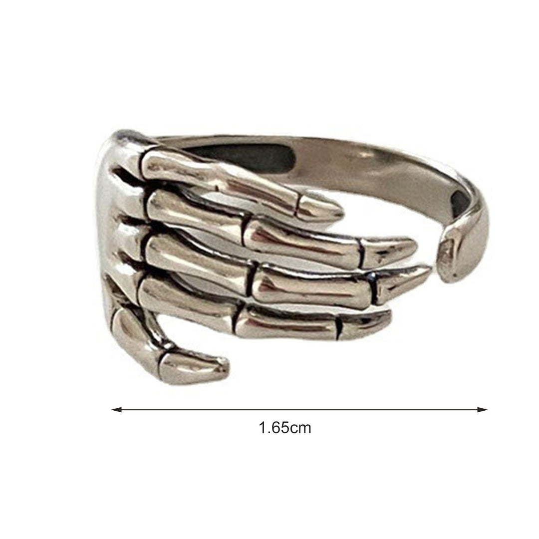 Women Ring Bone Hand Opening Resizable Retro Jewelry Adjustable Finger Ring for Halloween Image 6