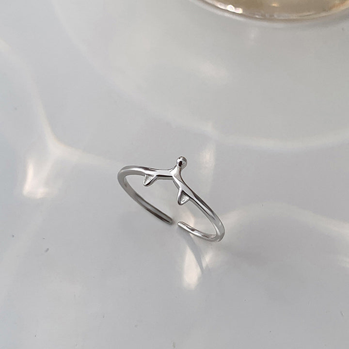 Open Ring Geometric Electroplating Ring for Party Image 11