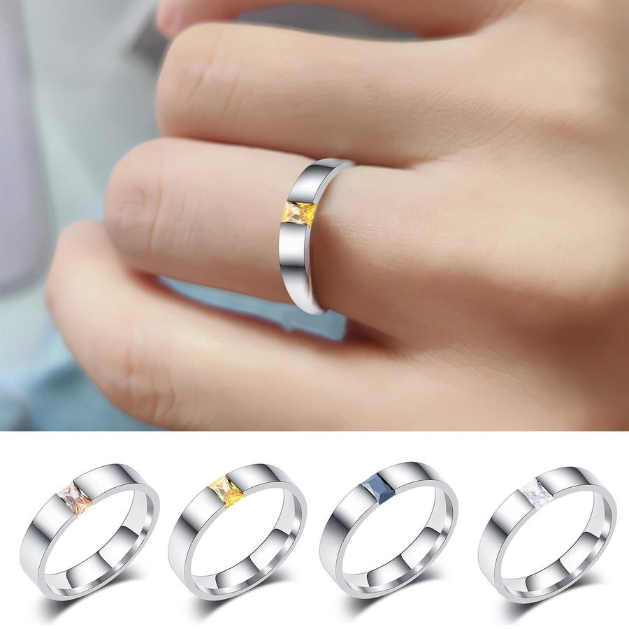 Unisex Ring Bright Luster Engagement Ring for Banquet Image 1