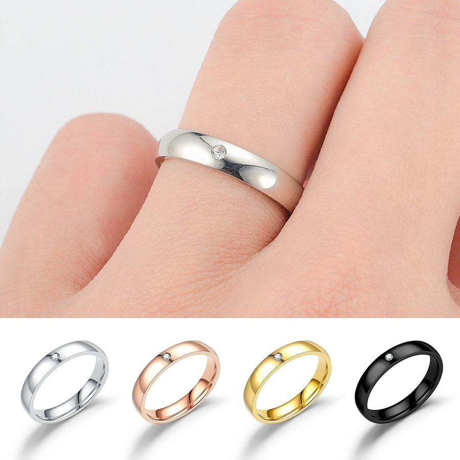 Women Ring Glossy Geometric Gift Jewelry Accessories Image 1