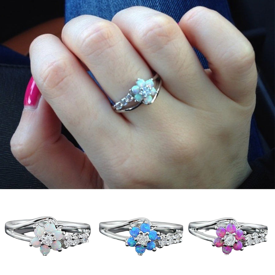 Women Ring Round Cut Shiny Ring Jewelry for Dating Image 1