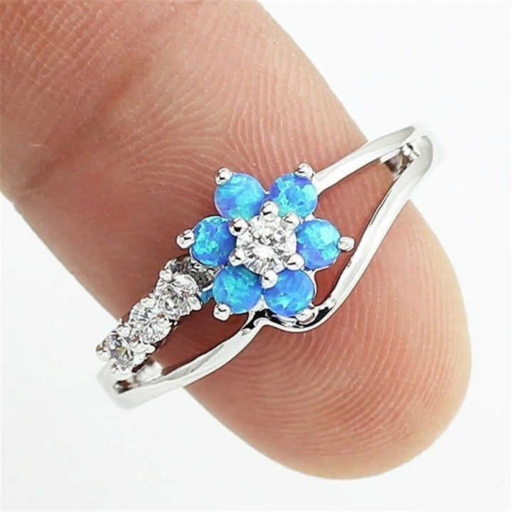 Women Ring Round Cut Shiny Ring Jewelry for Dating Image 9