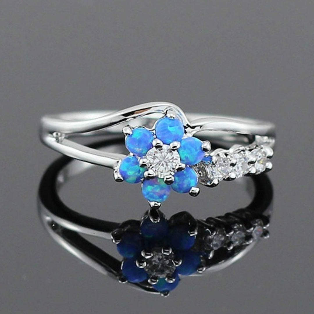 Women Ring Round Cut Shiny Ring Jewelry for Dating Image 12